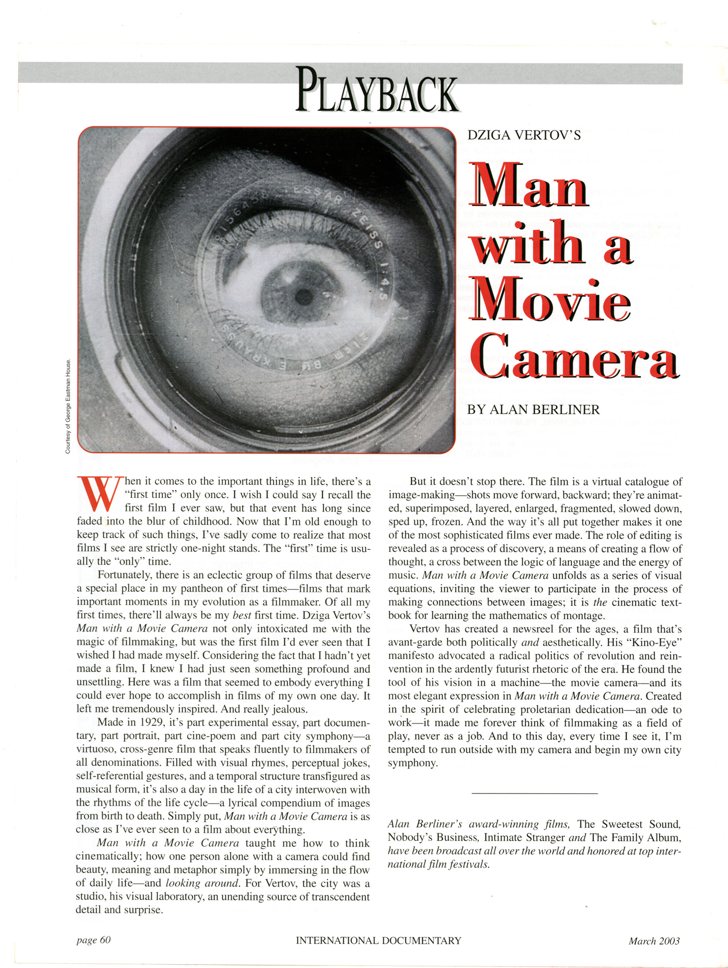 Man With a Movie Camera essay