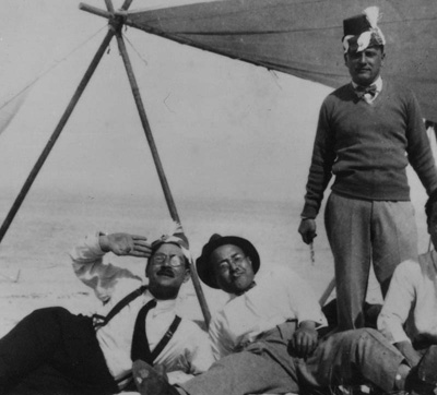 Joseph Cassuto and Friends at the Beach in Alexandria, Egypt. (1932)